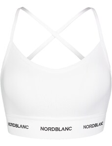 Nordblanc Bílá dámská fitness podprsenka SPIRITUAL