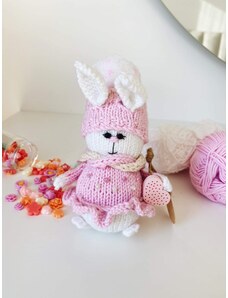 BRIMOON Zaječice růžová pletená amigurumi