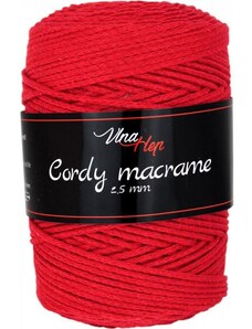 Vlna-Hep Cordy macrame 2,5mm červená 8009