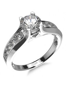 Romantický zásnubní prsten Rochelle, zlato a zirkony