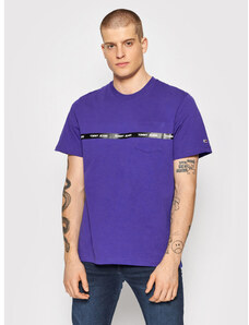 Tommy Jeans pánské fialové tričko Branded