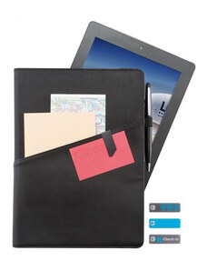 Univerzální kožené pouzdro s držákem na tablet Komo, 9-10", XD Design, černé