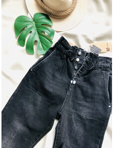 Italská móda Boží džíny vyšší pas - s knoflíčky S - XL