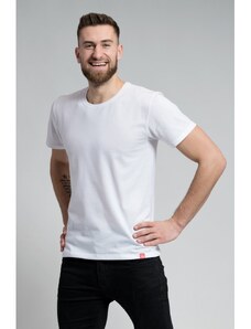 Bavlněné triko CityZen Agen bílé kulatý výstřih