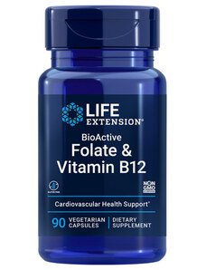 Life Extension BioActive Folate & Vitamin B12 90 ks, kapsle