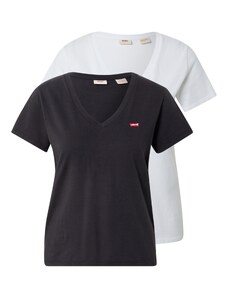 LEVI'S  Tričko '2Pack Vneck Tee' černá / bílá