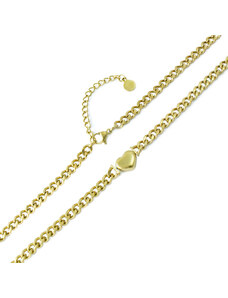 BM Jewellery Dámský náhrdelník zlatý srdce z chirurgické oceli S11165120
