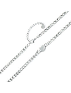 BM Jewellery Dámský náhrdelník stříbrný srdce z chirurgické oceli S11166100