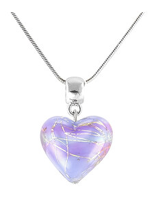 Dámsky Něžný náhrdelník Touch of Provence s ryzím stříbrem v perle Lampglas