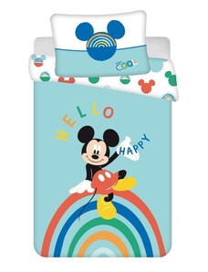 JERRY FABRICS Povlečení do postýlky Mickey rainbow Bavlna, 100/135, 40/60 cm