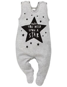 Dupačky Pinokio Happy Day Sleepsuit Grey