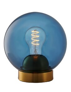 Modrá skleněná stolní lampa Halo Design Bubbles