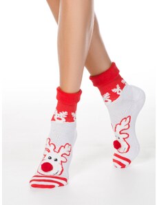 Conte Woman's Socks 444 White-Red