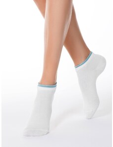 Conte Woman's Socks 035 White-Light Blue