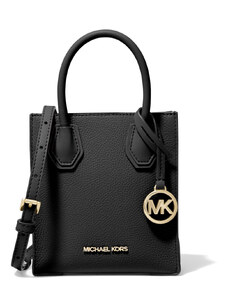 Michael Kors Kabelka Mercer Extra-Small Pebbled Leather Crossbody Bag Black