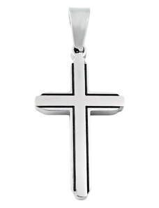 BM Jewellery Přívěsek křížek 3,5 cm z chirurgické oceli S11192050