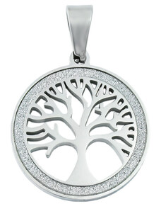 BM Jewellery Přívěsek strom života z chirurgické oceli se zirkony S11195080