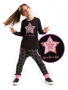 mshb&g Changing Sequined Girls' T-shirt Trousers Suit