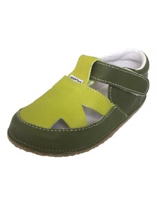 Letní obuv Pegres barefoot zelená a růžová