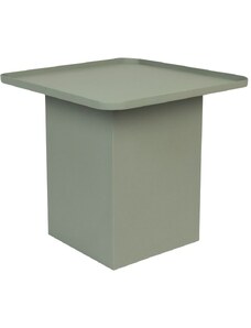 White Label Zelený matný kovový odkládací stolek WLL SVERRE 44 x 44 cm