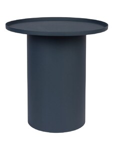 White Label Tmavě modrý matný kovový odkládací stolek WLL SVERRE 45,5 cm