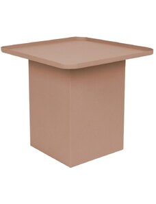 White Label Růžový matný kovový odkládací stolek WLL SVERRE 44 x 44 cm