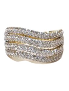 Prsten ze žlutého zlata a zirkony MG AU 585/000 5,20 gr, Z431001