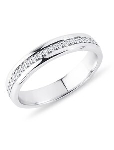 Snubní prsten eternity s brilianty z bílého 14k zlata KLENOTA K0824012
