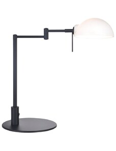 Černá skleněná stolní lampa Halo Design Kjobenhavn 43 cm