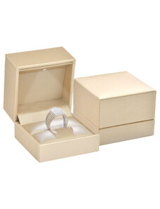 JK Luxusní dárková krabička na prsten s LED osvětlením krémová ZK-2/L/A20