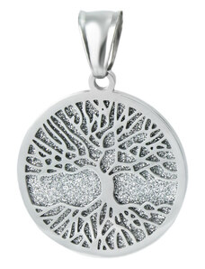 BM Jewellery Přívěsek strom života z chirurgické oceli se zirkony S11211080