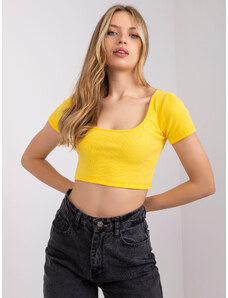 RUE PARIS ŽLUTÝ CROP TOP MONTREAL -YELLOW Žlutá