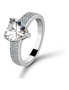 Emporial stříbrný rhodiovaný prsten Třpytivé srdce MA-MR1005-SILVER