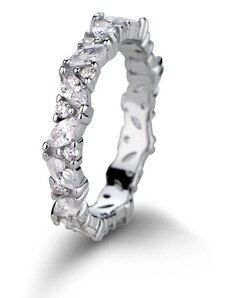 Emporial stříbrný rhodiovaný prsten Třpytivé lístky MA-MR1008-SILVER