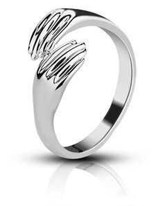 Emporial stříbrný rhodiovaný prsten Objetí MA-MR1001-SILVER
