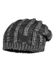 Maximo Dětská pletená čepice beanie šedočerná jeans