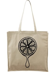 Roni Syvin + Adler/Malfini Ručně malovaná větší plátěná taška - Limetka