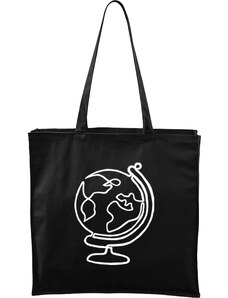 Roni Syvin + Adler/Malfini Ručně malovaná větší plátěná taška - Jednotahové - Globus