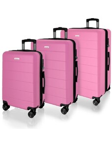 AVANCEA Sada cestovních kufrů AVANCEA DE2966 Light pink SML