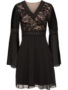 bonprix Šaty s krajkou Černá