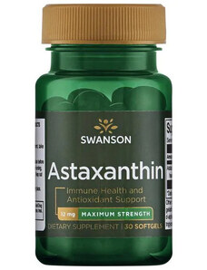 Swanson Astaxanthin 30 ks, gelové tablety, 12 mg