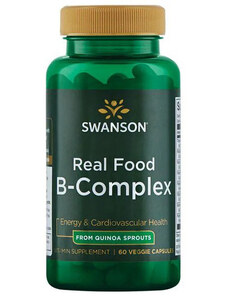 Swanson Real Food B-Complex From Quinoa Sprouts 60 ks, vegetariánská kapsle