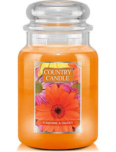 Country Candle – vonná svíčka Sunshine & Daisies (Sedmikrásky pro štěstí), 680 g