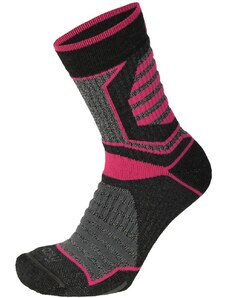 Ponožky Mico CALZA TREKKING CORTA EVERDRY-PP KIDS - šedo růžová
