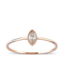 Lillian Vassago Jemný prsten z růžového zlata se zirkonem LLV06-GR037R
