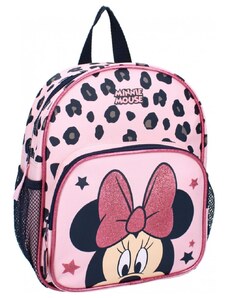 Vadobag Dětský batůžek s přední kapsou Minnie Mouse - Disney s třpytivou mašlí