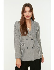 Trendyol Gray Regular Lined Buttoned Woven Blazer Jacket