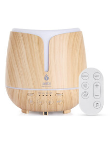 Airbi – ultrazvukový aroma difuzér s Bluetooth reproduktorem SONIC, světlé dřevo