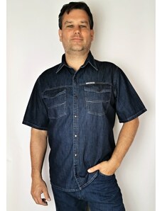 HELLTCHA Pánská džínová košile s krátkým rukávem 154