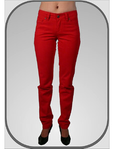 JOY JEANS Červené kalhoty CLEO dl.34" (86cm)